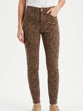 American Eagle Leopard Skinny Jeans Size 00 Short | Y2K l Animal Print High Rise